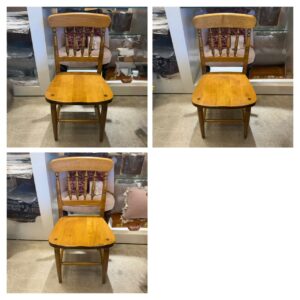 【5点セット】 無垢 ダイニングテーブル ウィンザーチェア 3脚 ベンチ 木製