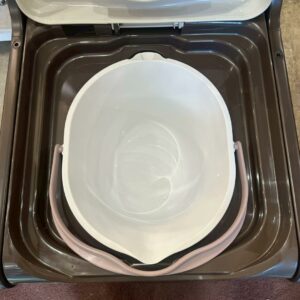 【美品】パナソニック 家具調ポータブルトイレ 座楽 PN-L23406