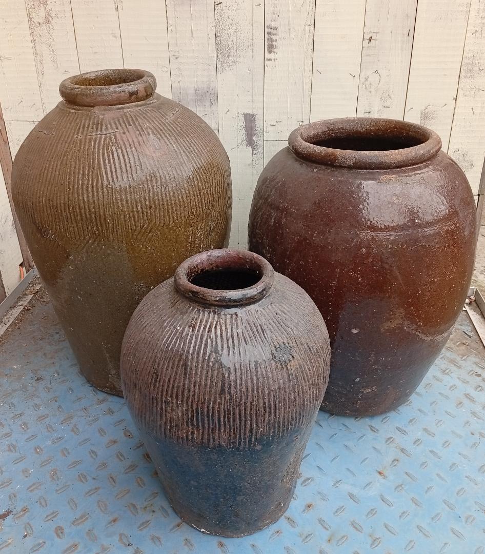 【3点セット】 信楽焼 壺 花瓶 茶壺