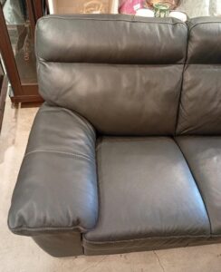 【極美品】 イタリア製 ソファ 3人掛けソファ レザー グリーン 高級 3P 革