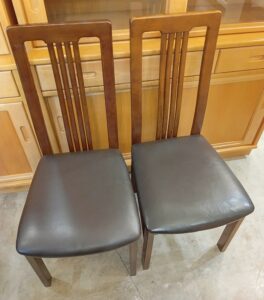 ハイバック ダイニングチェア 2脚セット 椅子 チェア