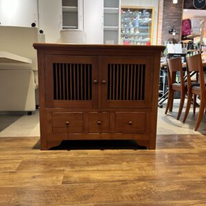 アジアン アンティーク風 コーナーテレビ台 / ハイタイプキャビネット