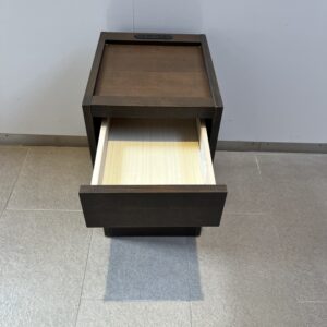 【２個セット】　ナイトテーブル　NT497（ダークブラウン）