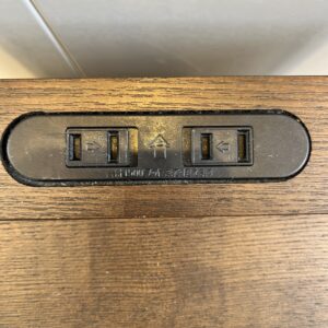 【２個セット】　ナイトテーブル　NT497（ダークブラウン）