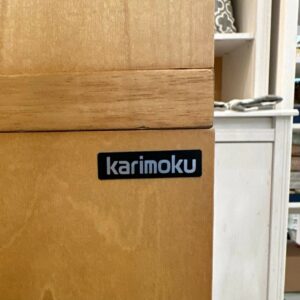 カリモク家具 食器棚 カットガラス 幅89㎝
