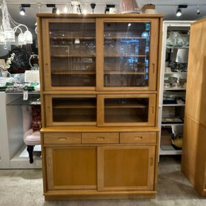 カリモク家具 食器棚 カットガラス 幅119㎝