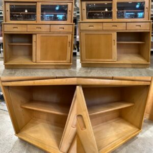 カリモク家具 食器棚 カットガラス 幅119㎝