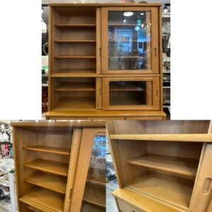 カリモク家具 食器棚 カットガラス 幅119㎝