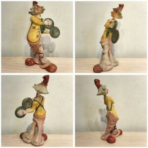 イタリア製　ヴィンテージ　ピエロ　道化師　フィギア　置物　フィギュリン　4点