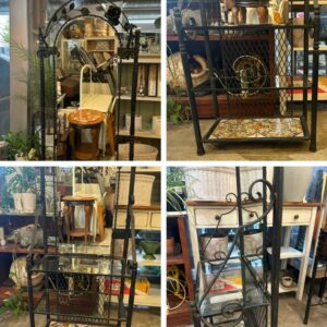 【2点セット】アンティーク アイアン家具