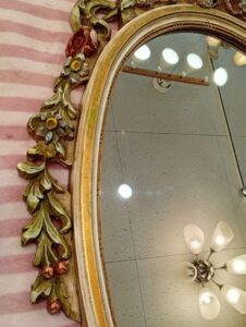 【希少】イタリア製 鏡 壁掛け 高128cm