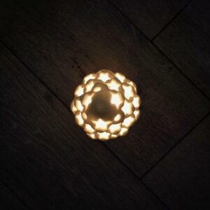 北欧ヴィンテージ　 陶器 キャンドルホルダー 2点　教会＆ツリー