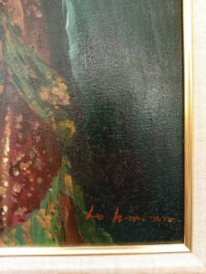 油彩 縦78.5×横66cm 婦人画
