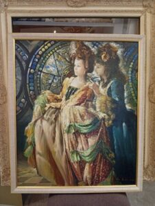 油彩 縦78.5×横66cm 婦人画