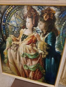 油彩 縦78.5×横66cm 婦人画