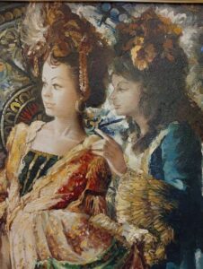 油彩 縦78.5×横66cm 婦人画