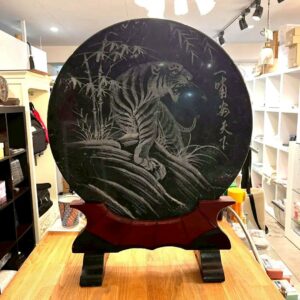 大理石 安天下 丸型 石版 置物