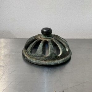 宝玉造　鋳銅　竹鳥紋　角香炉　銅製香合　香炉　香立て