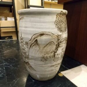 多々良焼 宸山窯　壺　傘立て　花器