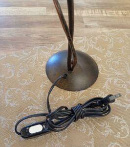 ガラスシェード テーブルランプ 高さ43cm