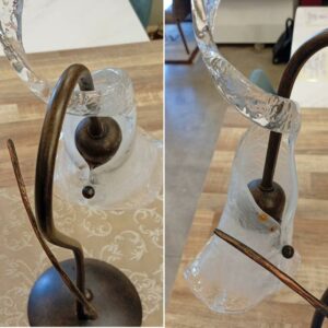 ガラスシェード テーブルランプ 高さ43cm