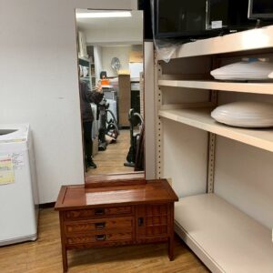 【 美品 】欅 1面鏡 鏡台