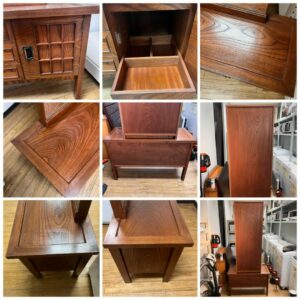 【 美品 】欅 1面鏡 鏡台