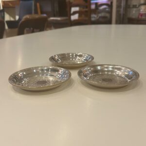 銀メッキ製　ミニトレイ3枚セット