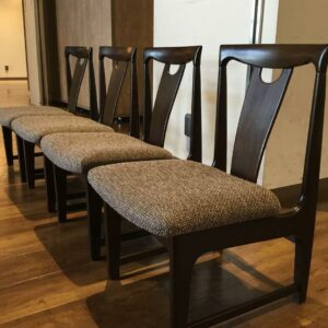 ロータイプ 伸長式ダイニングセット 4脚セット
