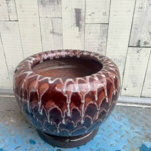 益子焼き 陶器製火鉢 直径33cm