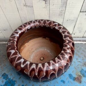 益子焼き 陶器製火鉢 直径33cm