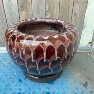益子焼き 陶器製火鉢 直径33cm