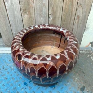 益子焼き 陶器製火鉢 直径33cm