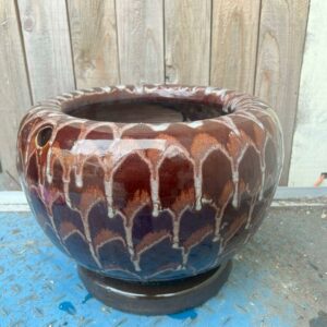 益子焼き 陶器製火鉢 直径33cm