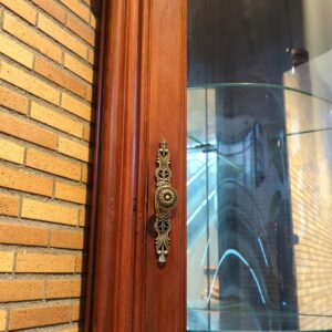 イタリア製　クラシック コーナーキャビネット 象嵌細工