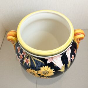 【イタリア製】 ハンドペイント フラワーベース 花瓶 陶器製