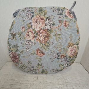 【4個セット】 新品 大判 バテイ クッション 青 紐付き